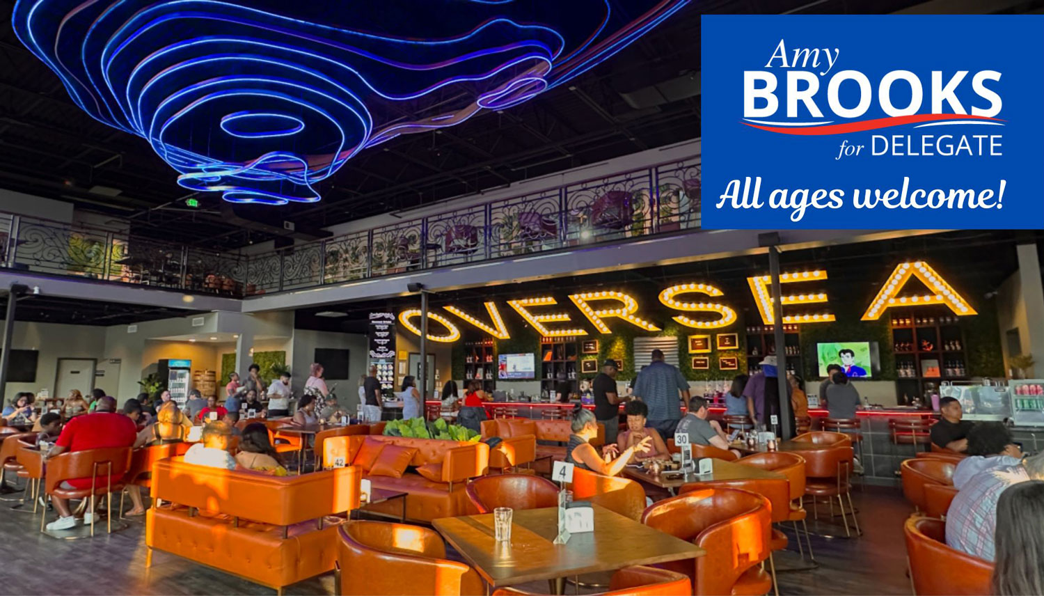 Amy Brooks for Delegate - All Ages Welcome - Photo of Oversea Distillery